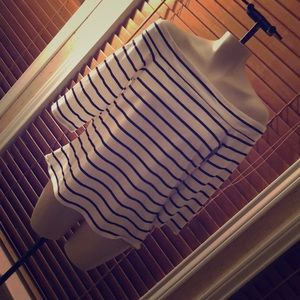 Black and white off the shoulders LOFT top